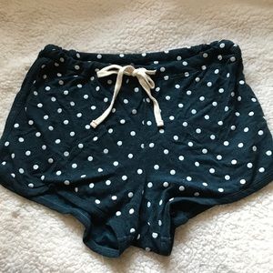 Sundry navy blue polka dot shorts